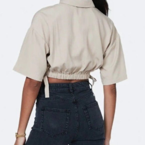 Billie the Label Tops - Billie the Label - Khaki Women's Imogene Crop Top